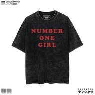 TISSATSU Rose BLACKPINK Oversized Washed Number One Girl T-Shirt / Kpop Wash T-Shirt BP-36