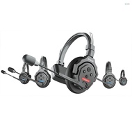 SYNCO Xtalk X5 5-Person Wireless Intercom Headset System 2.4G Wireless Headset with Microphone Built