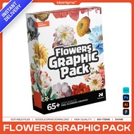 65+ Flowers Graphic Pack 2025 | Graphic Design | Photoshop | Illustrator