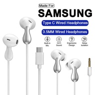 USB-C Wired Earphone For Samsung Galaxy S25 S24 S23 S22+ Ultra Type-C Headphone A54 A53 A52 A35 Note
