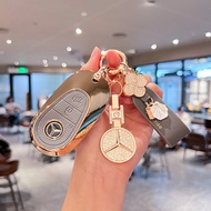 Car Key Case Key Fob Cover for Mercedes Benz 2022 Key Cover A C E S Class GLA GLC GLE GLS 180 200 25