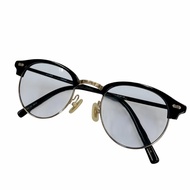 成色極佳 ▼ Kaneko Optical KVS-20 眉框太陽眼鏡 黑色金色鏡片：藍色 48□22-145 日本製造 男士