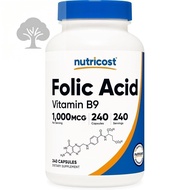 Nutricost Folic Acid (Vitamin B9) 1000 mcg, 240 Capsules