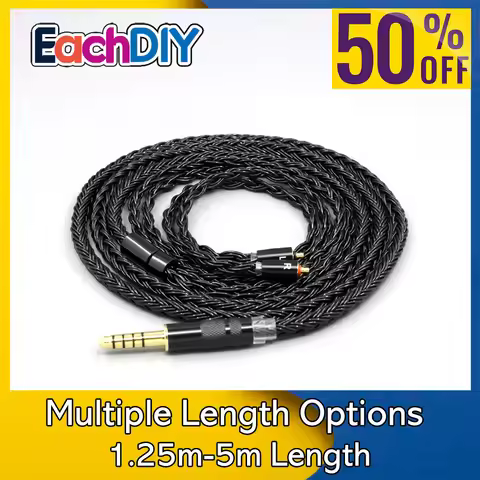 16 Core Black Braided Earphone Cable For UE Live UE6Pro Lighting SUPERBAX IPX T2 LN008873