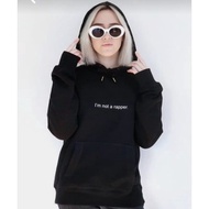 Simple men's hoodie im not rapper hoodie jacket/ rap hoodie/ hoodie jacket/ men's hoodie/ Wanita