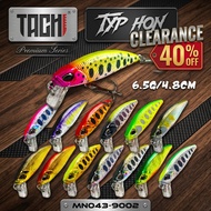 【CLEARANCE】TACHI Typhon Minnow 4.8cm 6.5g Sinking Lure Hard Bait Casting Sebarau Peacock Bass PB Ker