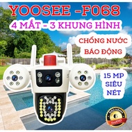Camera Wifi 4 Mắt 3 Màn Hình Yoosee F068. 15MP và Camera Wifi 3 Màn Hình Yoosee F50. 18mp. LMS