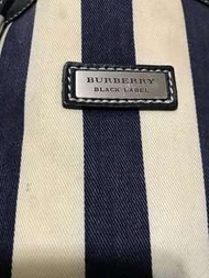 Burberry黑標帆布皮邊大托特包51*28*16公分