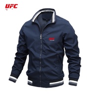 2025 Men's Jacket, Cool UFC Print, Windproof, Motorcycle Biker Flight Jacket