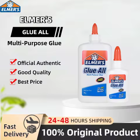 Original Elmers Glue All Purpose Glue-All White Glue 40ML/240g Non-Toxic Washable Glue for Slime