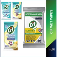 CIf Power & Shine Wipes / CIf Wipes Universal Fresh Multi-Purpose 30/60/90/100/ Cif Disinfect Profes