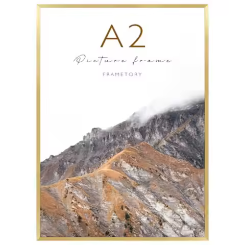 A2 Aluminum Poster Frame Acrylic Front Thin Metal Picture Frames for 16.5x23.4 Photo Horizontal/Vert