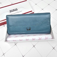 กระเป๋าสตางค์ผู้หญิง หนังแท้ แบรนด์แท้ HORSE 100% พร้อมกล่องแบรนด์