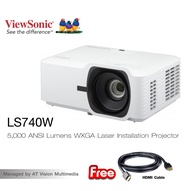 ViewSonic LS740W 5000 Lumens WXGA Laser Projector with 1.3x Optical Zoom, H/V Keystrone, 360 Degrees