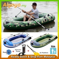 Intime 200 2 Person Swimming Fishing Inflatable Boat + Paddles + Pump / Kayak Army