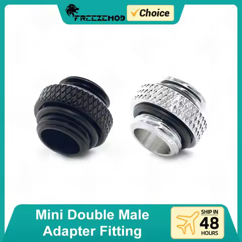 FREEZEMOD HDS-DT10B Mini Double Male Adapter Fitting Dual G1/4" Thread Connection External MOD Compu
