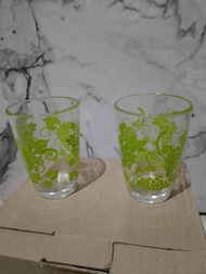 Gelas Air Minum BBC  Motif bunga Tulip Garden Gelas Kaca Gelas 1dus 6pics