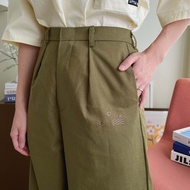 katji / พร้อมส่ง Linen Pants กางเกงลินิน ปักลาย doodle size S  M