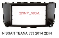 กรอบจอแอนดรอยด์ หน้ากากวิทยุ หน้ากากวิทยุรถยนต์ NISSAN TEANA (J33) ปี2014-2018 สำหรับเปลี่ยนเครื่องเล่น 2DIN7"_18cm (Audio-work product of Taiwan)