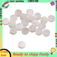 White Mother of Pearl Shell Dot Fret Inlay Maker 6mm for Guitar Fingerboard (Pack of 20)