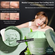 GRATIS Spatula !! Green Tea Mask Cleansing Mud Mask FWS / Green Tea Clay Mask Masker Wajah Green Tea