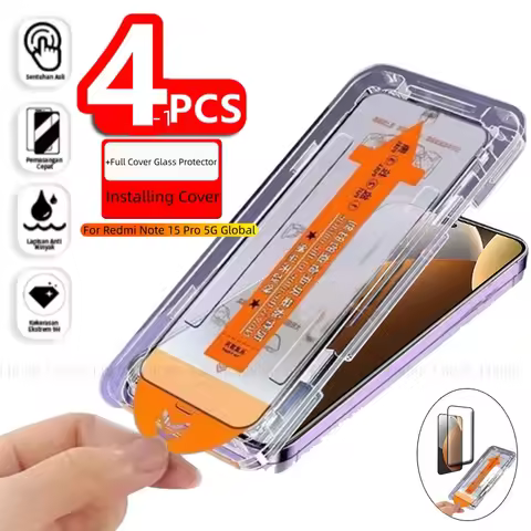 4/3/2/1Pcs For Xiaomi Redmi Note 15 Pro 5G Glass Redmi Note 15 Pro 5G Glass Dust Free Full Screen Pr