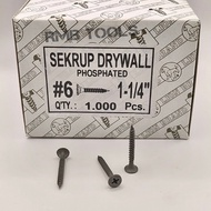 1xDUS Gypsum Screws 6x1-1/4 3.2cm Lion Steel Drywall Screws Plywood 6