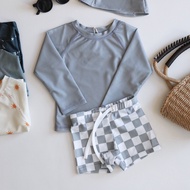 Rash Guard Boy Set Nautical kids Swimsuit Long Sleeve Top and Swim Trunks UPF50+