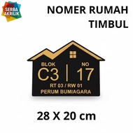 Acrylic House Number 28 x 20 Custom Aesthetic | Boarding House Number Plate