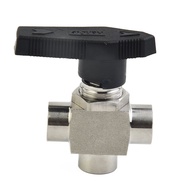 3 Way Ball Valve 304 Stainless Steel For BSPP Female Thread Valve For Water