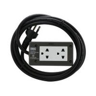บล็อกยาง 2x4 พร้อมสาย VCT 3x1.5 2 ช่อง UNIC B2-1 3 เมตร สีเทา (1102898)