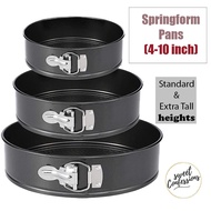 (TALL/standard) 4/6/8" springform pan cake pas set round cake baking tin 8 inch cake pan 7 inch cake