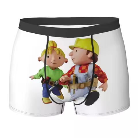 Boxer Underpants Shorts Bob The Builder The Best Movie Panties Men's Comfortable Underwear for Homme