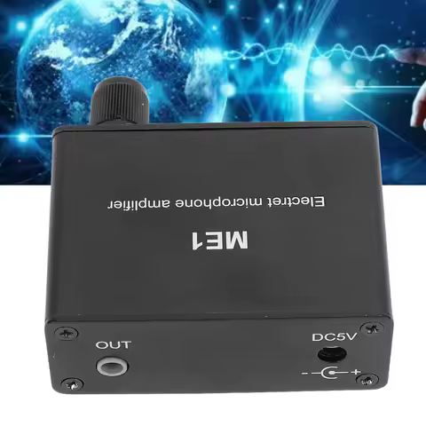 Microphone Amp Electret Microphone Amp Adjustable Gain 0‑20db Condenser Mic Headphone Sound Preampli