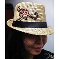 Fedora Tribal Hat (Topi Fedora Motif Tribal)