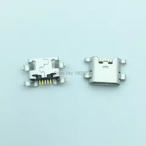 100pcs Micro USB 5pin mini Connector Mobile Charging port For ZTE Blade L2 S6 5.0 U807 N983 N807 U95