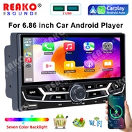 REAKOAUTO 2DIN 2+64G Android Car Stereo Radio Car Multimedia Player Wireless Carplay Android auto BT