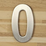 Mellewell Adhesive 3 Inches Mailbox Door Sign Number House Address Number, Brushed Stainless Steel, 