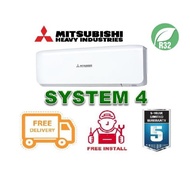 *5 TICKS* Mitsubishi R32 System 4 + FREE Dismantled &amp; Disposed Old Aircon + FREE Installation + Workmanship Warranty