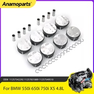 Engine Parts Piston With Ring Set STD Fit 4.8 L Gas N62B48 For BMW 550i 650i 750i X5 E60 E61 4.8L V8