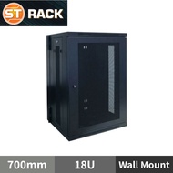 ST RACK WM1867 Wall Mount Rack Enclosure 19'' - 700mm DEPTH (18U)