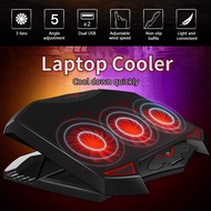 Gaming Cooling Pad Notebook 3Fans Laptop Cooler Fan Quickly Cool Down Laoptop Stand Can Adjustable Height Stand Dual