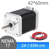 Nema 17สเต็ปมอเตอร์แบบสองขั้ว2A 85N ซม. (118ออนซ์ใน) มอเตอร์42เฟส2เฟสสเต็ปเปอร์มอเตอร์แบบสองหัว1.8อง