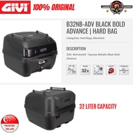 GIVI B32NB-ADV 32Ltr Black Bold Advance Monolock Hard Bag (Universal Mounting Plate Included)