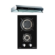 Aerogaz AZ-262F 30cm Tempered Glass Hob + AZ-6003I 60cm Slim Lux Hood