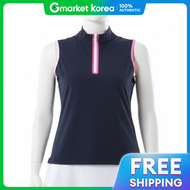 Gfore Mock Neck Silky Tech Nylon Quarter Zip Sleeveless G4Ls23K865-Twilight Womens