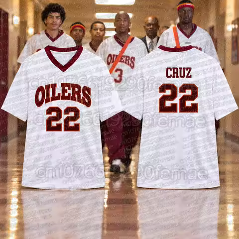 Men's Vintage Basketball Jersey OILERS Short Sleeve Name Number Shirt Retro Sports Uniform Coach Car