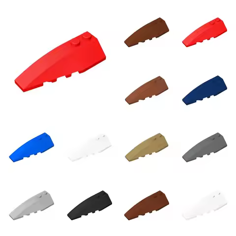 50pcs Bricks Building Blocks Technical Plastic Plates 6x2 wedge (left)Educational for children birth
