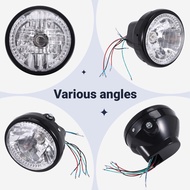 (SXUZ) 7 Inch Motorcycle Round Headlight Halogen H4 Light LampFor