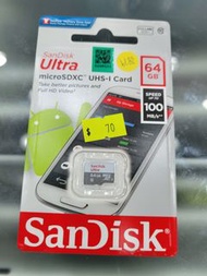 👑 SanDisk Ultra microSDXC 64GB 記憶卡 港行